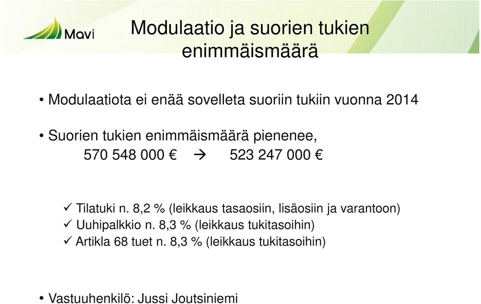 8,2 % (leikkaus tasaosiin, lisäosiin ja varantoon) Uuhipalkkio n.