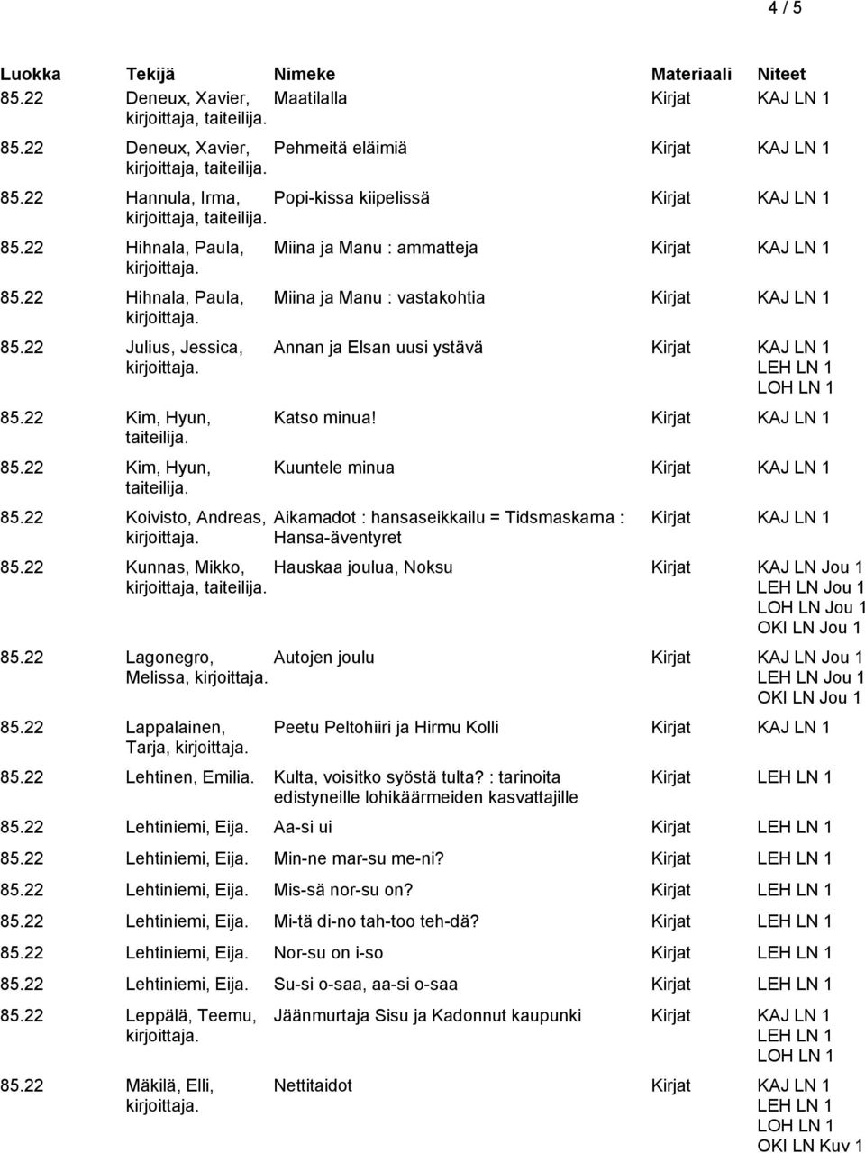 Kuuntele minua Aikamadot : hansaseikkailu = Tidsmaskarna : Hansa-äventyret 85.22 Kunnas, Mikko, kirjoittaja, Hauskaa joulua, Noksu Kirjat KAJ LN Jou 1 LEH LN Jou 1 LOH LN Jou 1 OKI LN Jou 1 85.