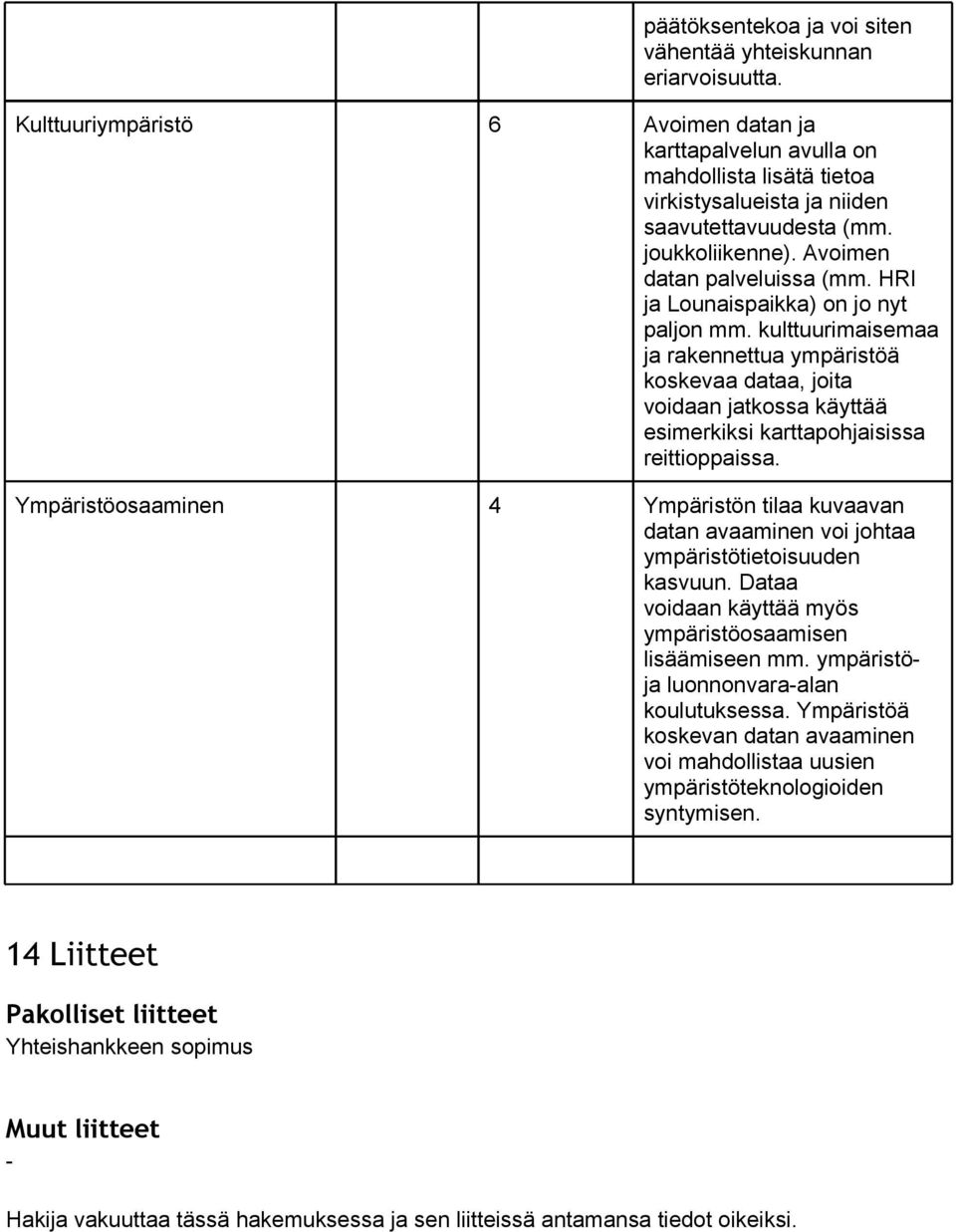 HRI ja Lounaispaikka) on jo nyt paljon mm. kulttuurimaisemaa ja rakennettua ympäristöä koskevaa dataa, joita voidaan jatkossa käyttää esimerkiksi karttapohjaisissa reittioppaissa.