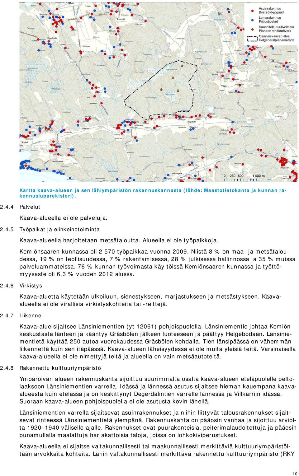 Niistä 8 % on maa- ja metsätaloudessa, 19 % on teollisuudessa, 7 % rakentamisessa, 28 % julkisessa hallinnossa ja 35 % muissa palveluammateissa.