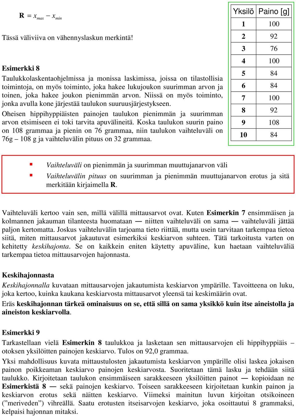 Nssä on myös tomnto, jonka avulla kone järjestää taulukon suuruusjärjestykseen. Ohesen hpphyppästen panojen taulukon penmmän ja suurmman arvon etsmseen e tok tarvta apuvälnetä.