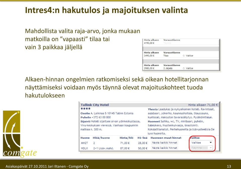 jäljellä Alkaen-hinnan ongelmien ratkomiseksi sekä oikean