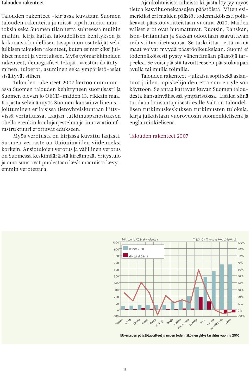 Myös työmarkkinoiden rakenteet, demografiset tekijät, väestön ikääntyminen, tuloerot, asuminen sekä ympäristö-asiat sisältyvät siihen.