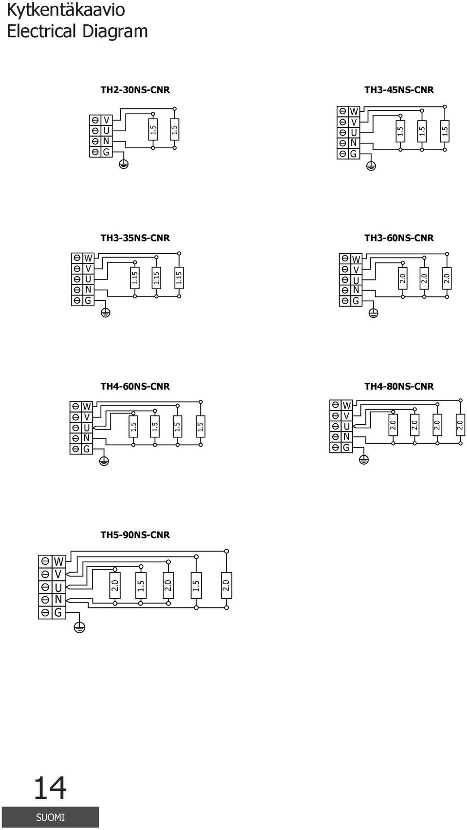 TH3-60S-CR TH3-35S-CR TH4-60S-CR