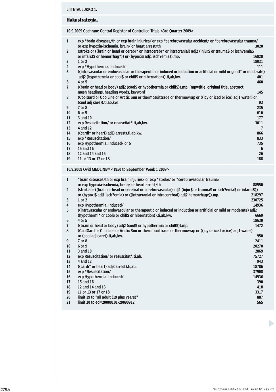 hypoxia-ischemia, brain/ or heart arrest/th 3020 2 (stroke or ((brain or head or cerebr* or intracerebr* or intracranial) adj2 (injur$ or trauma$ or isch?