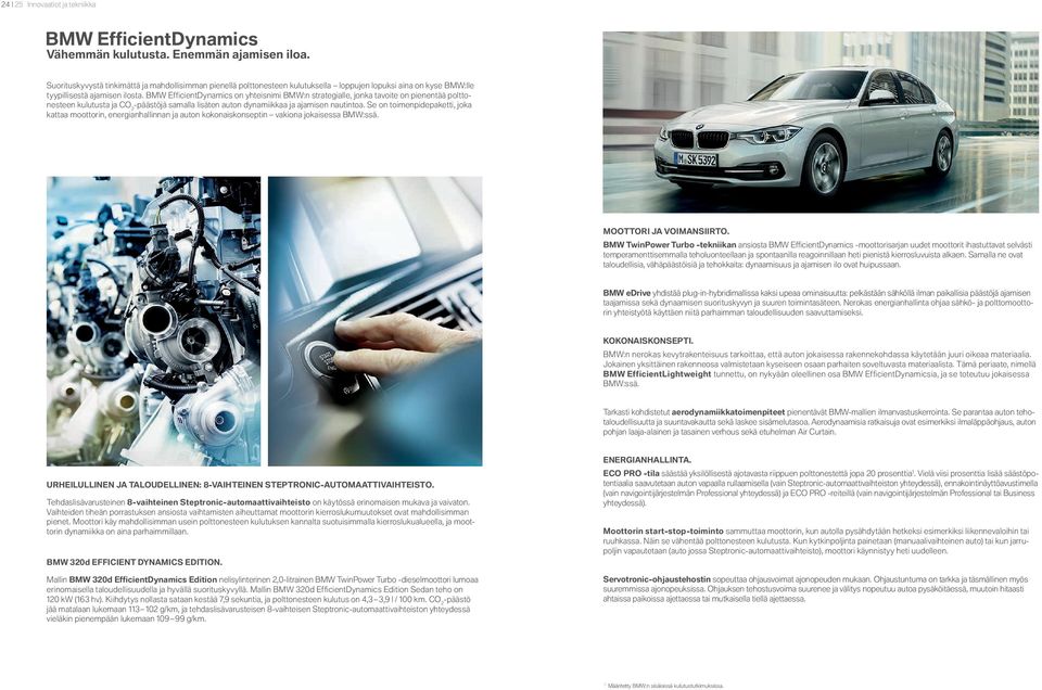 BMW EfficientDynamics on yhteisnimi BMW:n strategialle, jonka tavoite on pienentää polttonesteen kulutusta ja CO -päästöjä samalla lisäten auton dynamiikkaa ja ajamisen nautintoa.