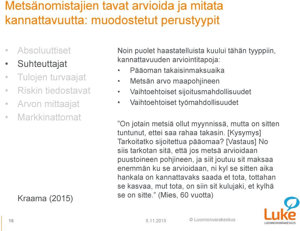 On jotain metsiä ollut myynnissä, mutta on sitten tuntunut, ettei saa rahaa takasin. [Kysymys] Tarkoitatko sijoitettua pääomaa?