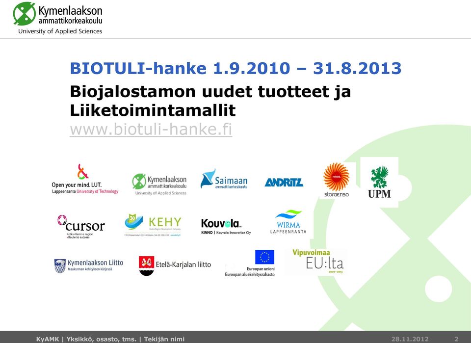 Liiketoimintamallit www.biotuli-hanke.