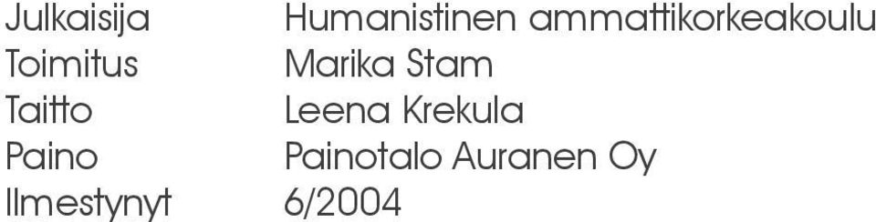 Marika Stam Taitto Leena Krekula