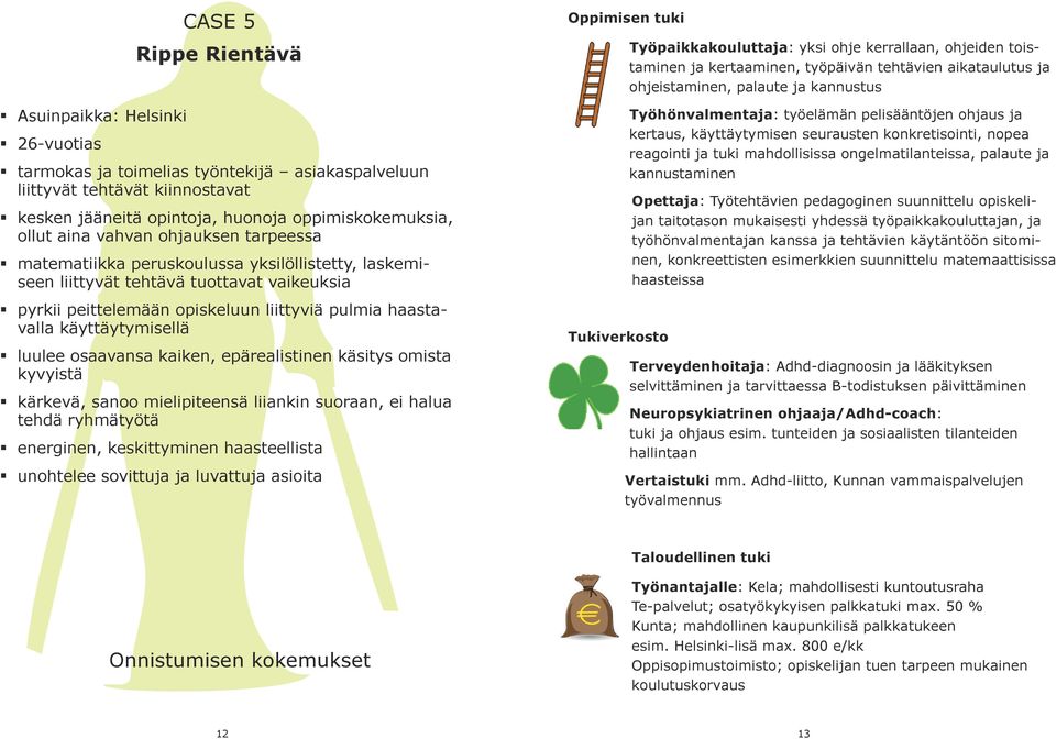 käyttäytymisellä luulee osaavansa kaiken, epärealistinen käsitys omista kyvyistä kärkevä, sanoo mielipiteensä liiankin suoraan, ei halua tehdä ryhmätyötä energinen, keskittyminen haasteellista