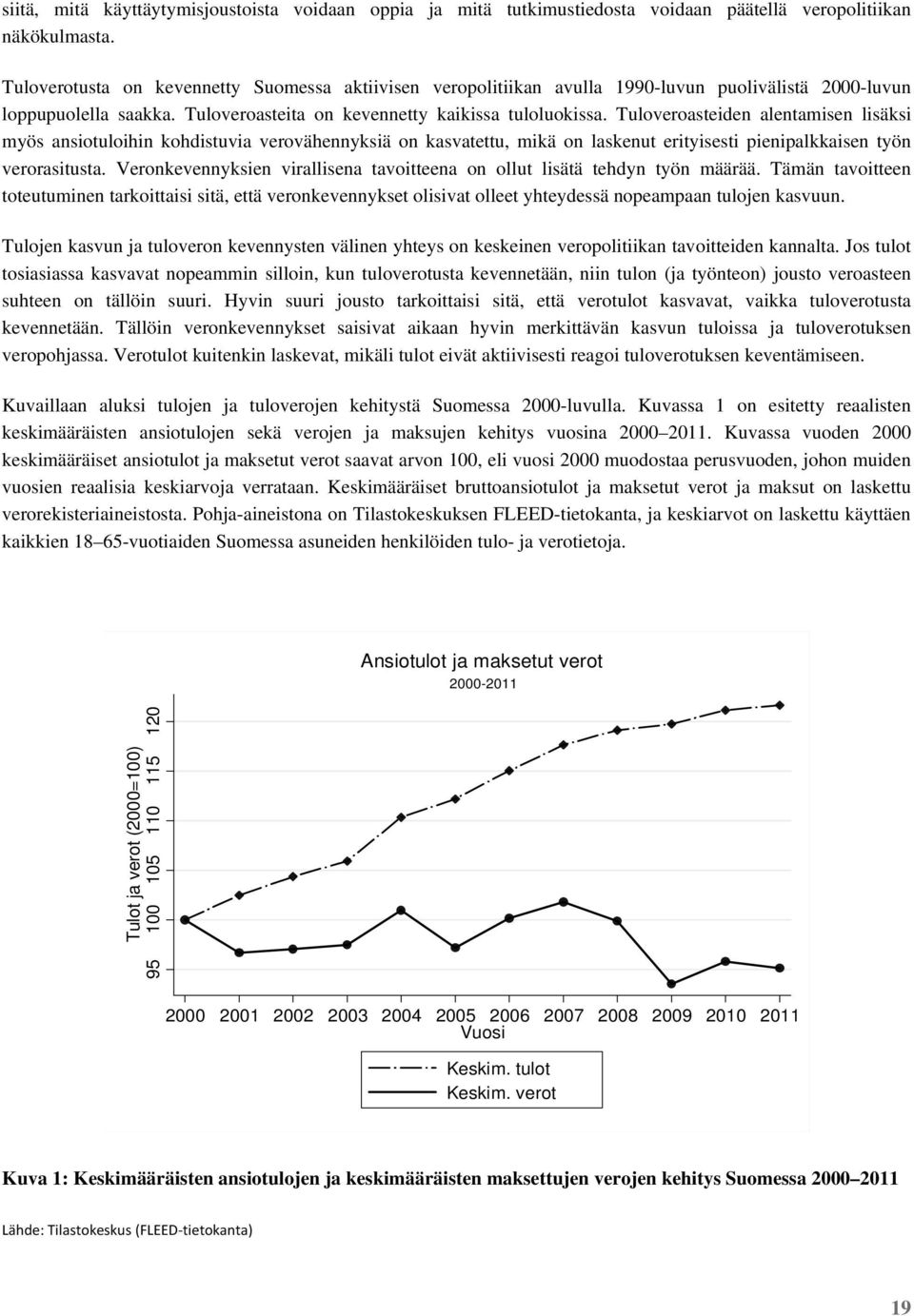 Tuloveroasteiden alentamisen lisäksi myös ansiotuloihin kohdistuvia verovähennyksiä on kasvatettu, mikä on laskenut erityisesti pienipalkkaisen työn verorasitusta.