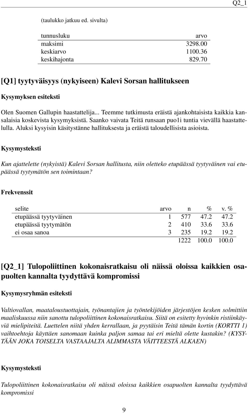 .. Teemme tutkimusta eräistä ajankohtaisista kaikkia kansalaisia koskevista kysymyksistä. Saanko vaivata Teitä runsaan puo1i tuntia vievällä haastattelulla.