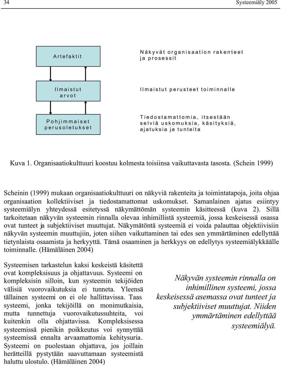 (Schein 1999) Scheinin (1999) mukaan organisaatiokulttuuri on näkyviä rakenteita ja toimintatapoja, joita ohjaa organisaation kollektiiviset ja tiedostamattomat uskomukset.