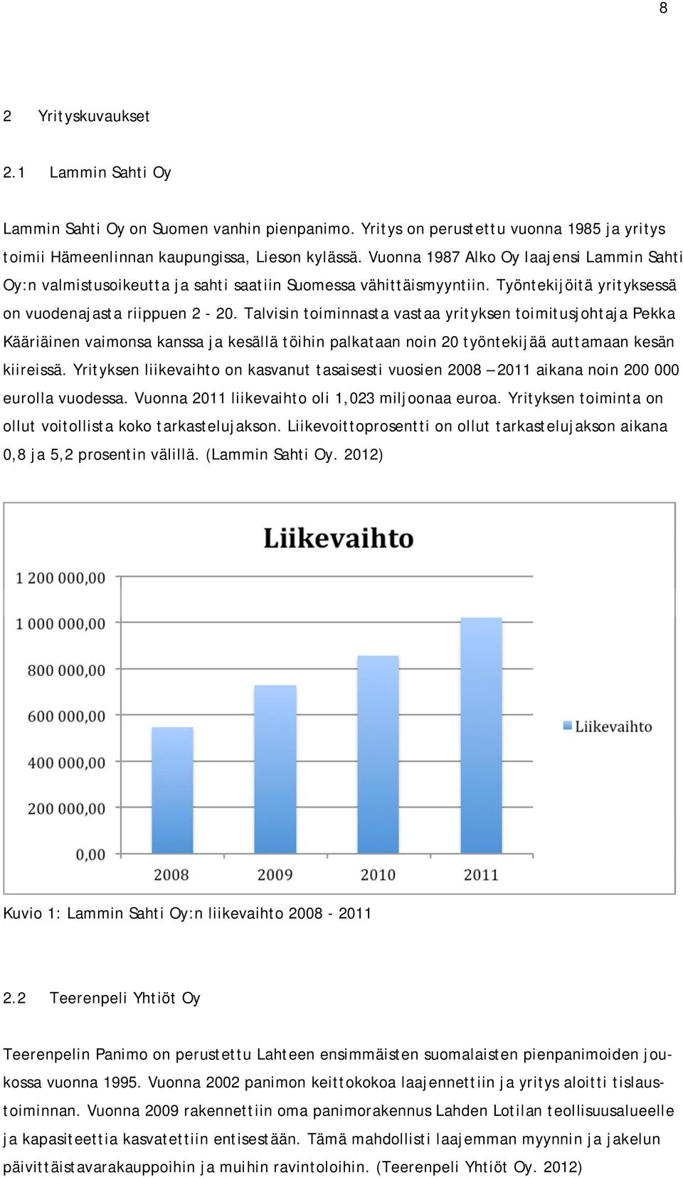 Talvisin toiminnasta vastaa yrityksen toimitusjohtaja Pekka Kääriäinen vaimonsa kanssa ja kesällä töihin palkataan noin 20 työntekijää auttamaan kesän kiireissä.