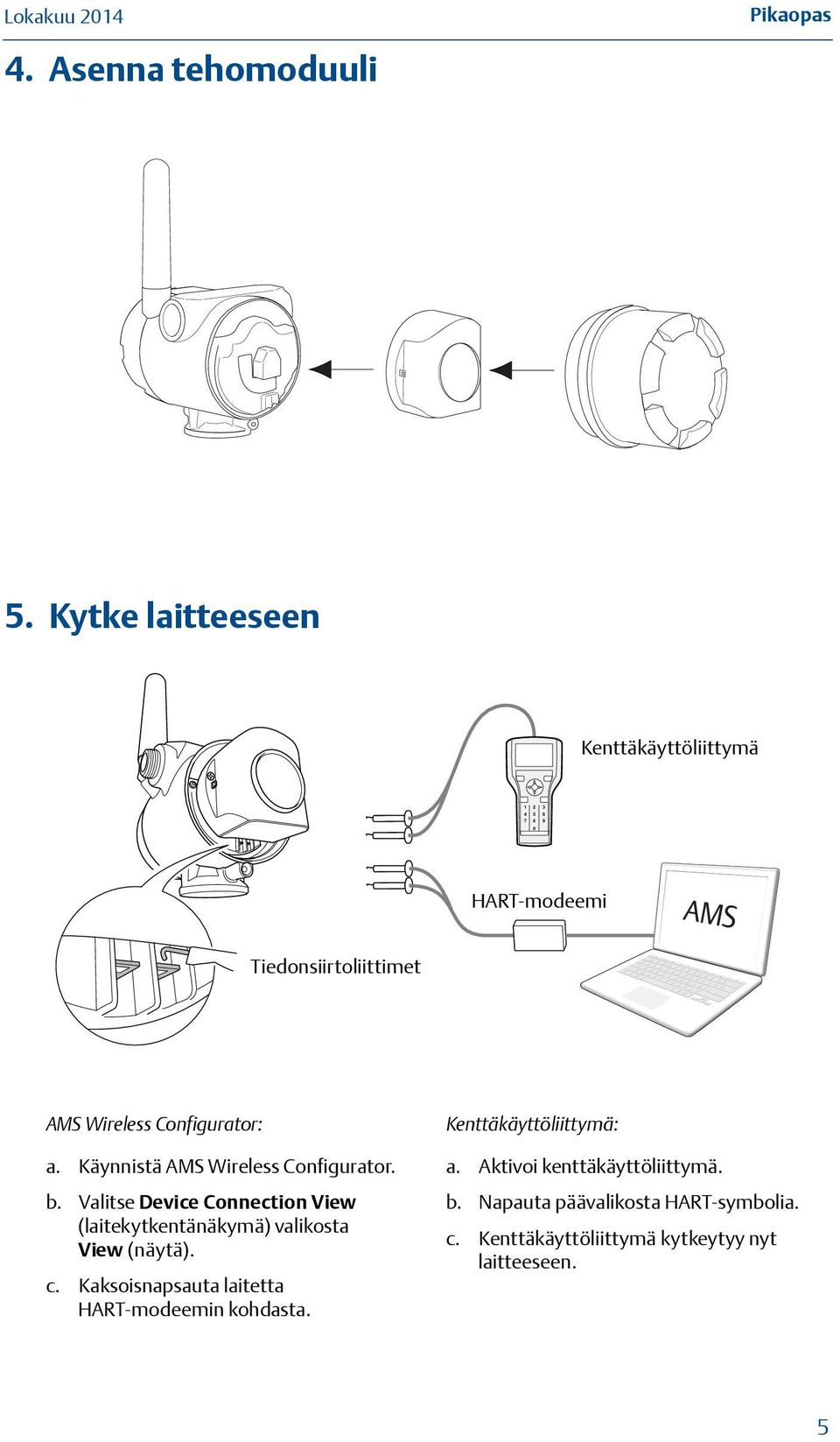 Configurator: a. Käynnistä AMS Wireless Configurator. b.