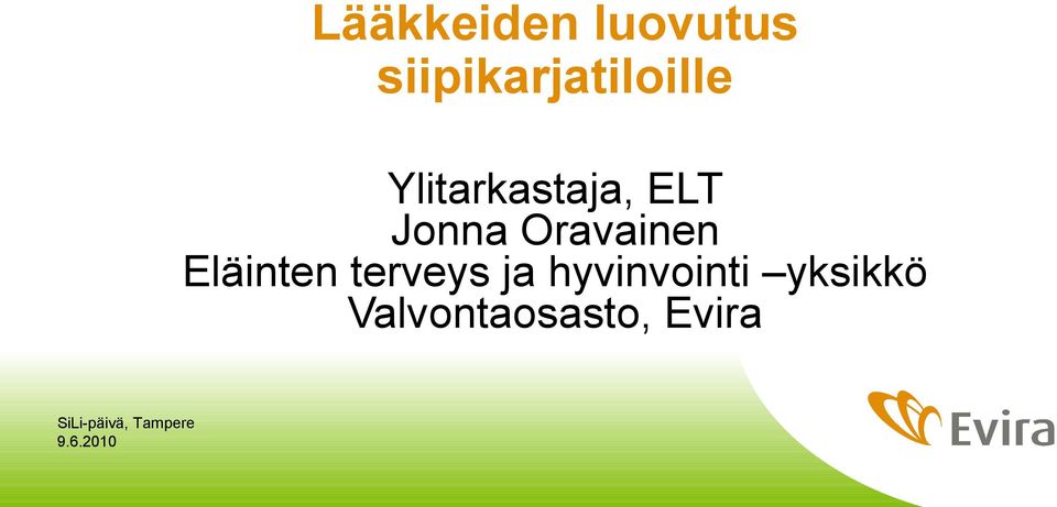ELT Jonna Oravainen Eläinten