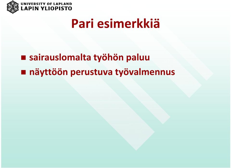 työhön paluu