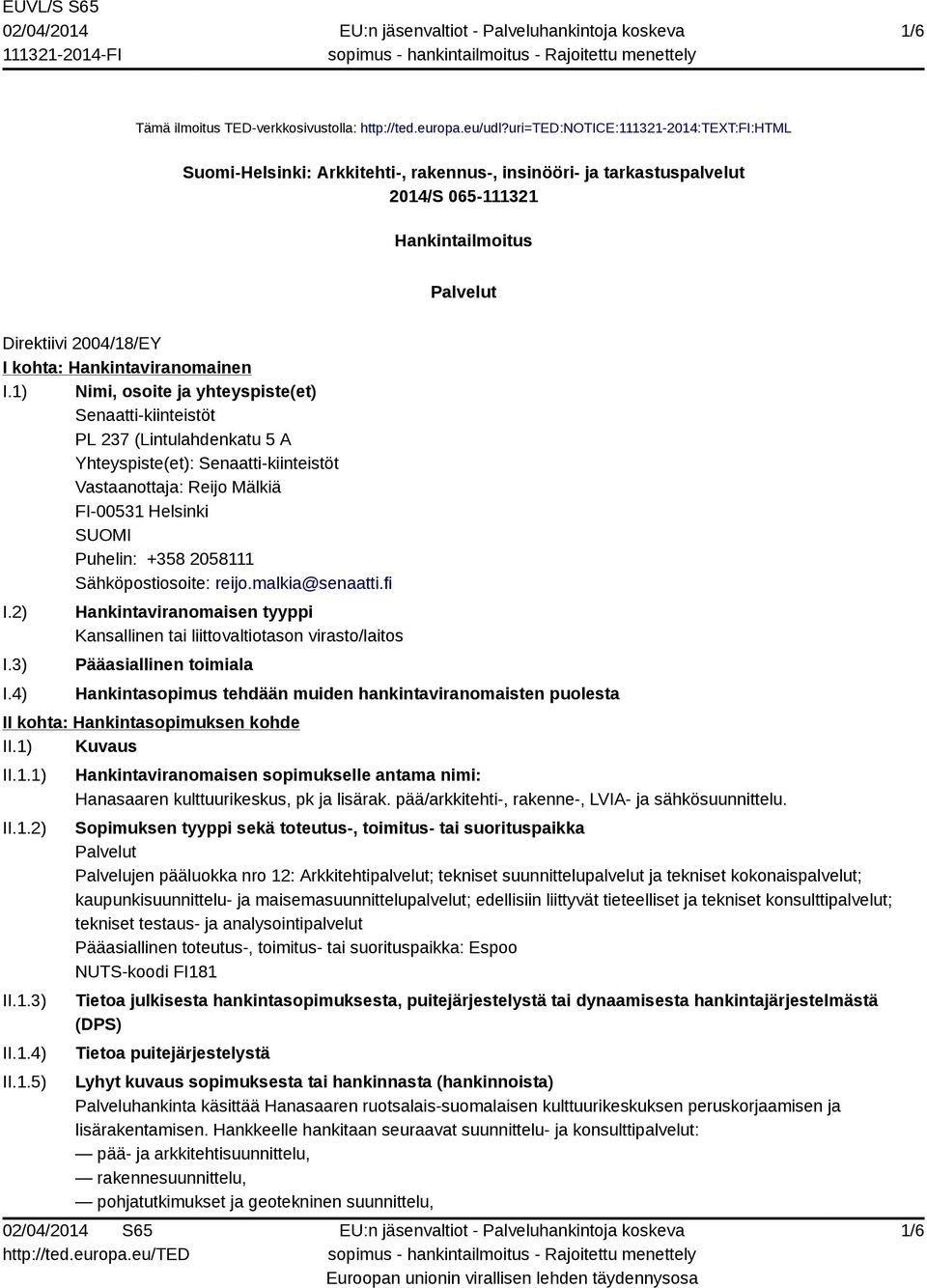 Hankintaviranomainen I.