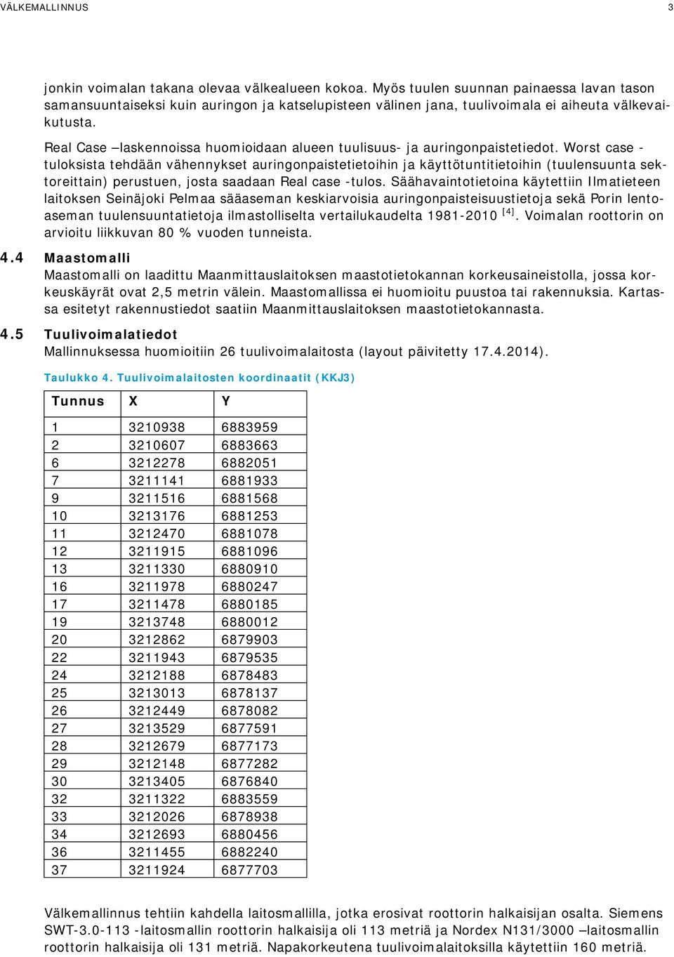 Real Case laskennoissa huomioidaan alueen tuulisuus- ja auringonpaistetiedot.