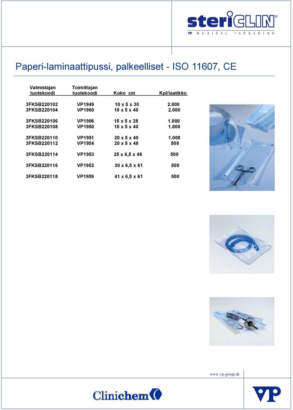 000 3FKSB220106 VP1906 15 x 5 x 28 1.000 3FKSB220108 VP1950 15 x 5 x 40 1.000 3FKSB220110 VP1951 20 x 5 x 40 1.