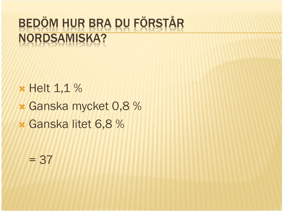 Helt 1,1 % Ganska