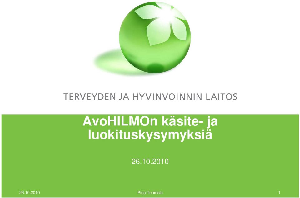 luokituskysymyksiä