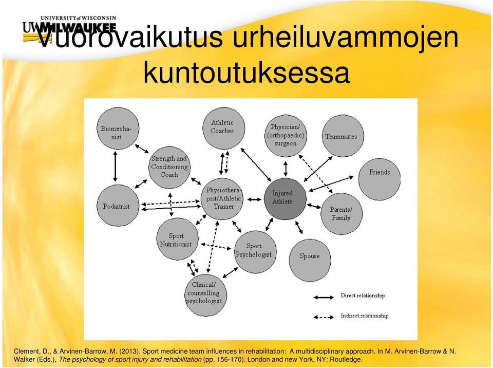 Sport medicine team influences in rehabilitation: A multidisciplinary