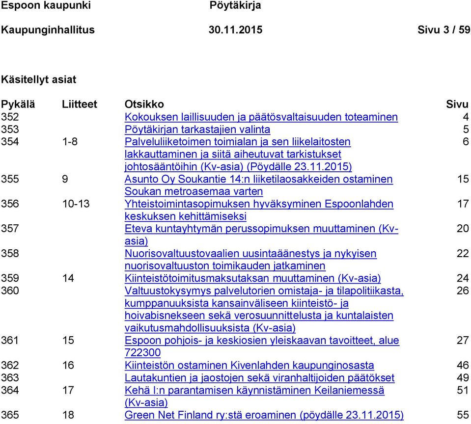 toimialan ja sen liikelaitosten 6 lakkauttaminen ja siitä aiheutuvat tarkistukset johtosääntöihin (Kv-asia) (Pöydälle 23.11.