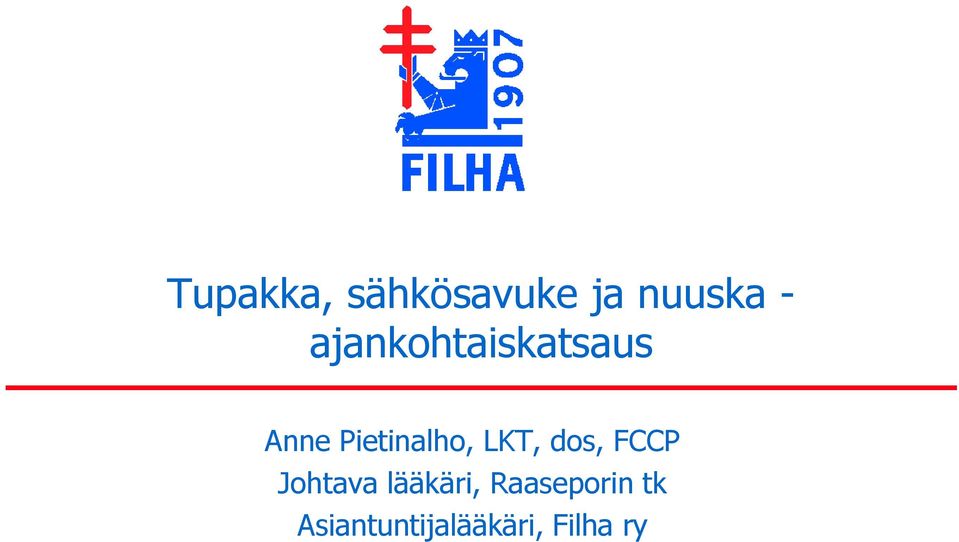 LKT, dos, FCCP Johtava lääkäri,