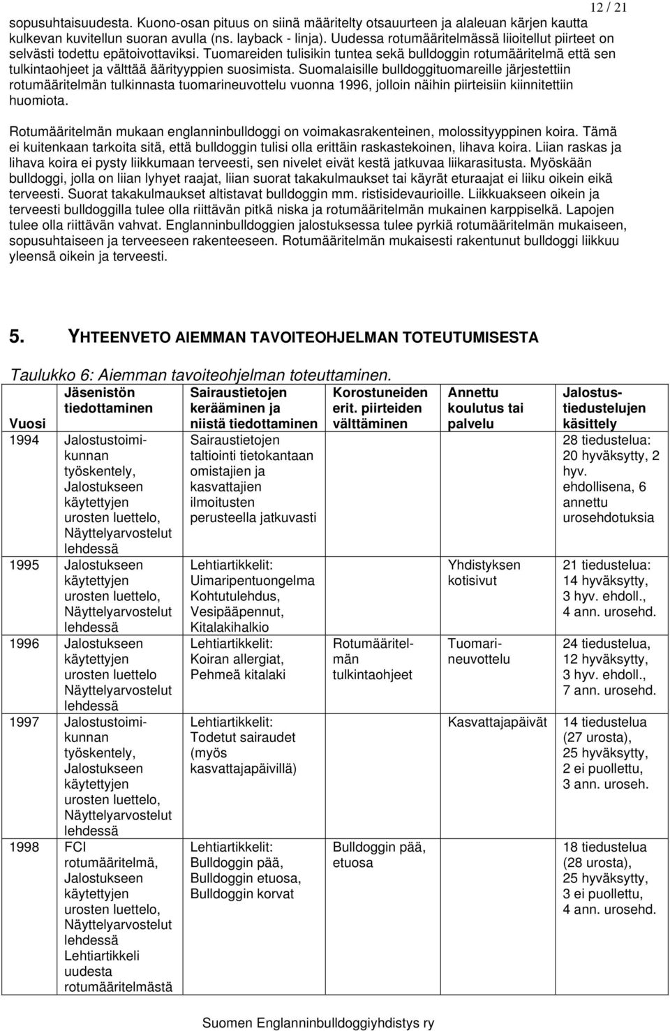 Tuomareiden tulisikin tuntea sekä bulldoggin rotumääritelmä että sen tulkintaohjeet ja välttää äärityyppien suosimista.