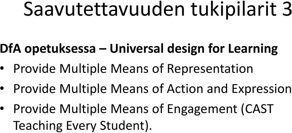 Representation Provide Multiple Means of Action and