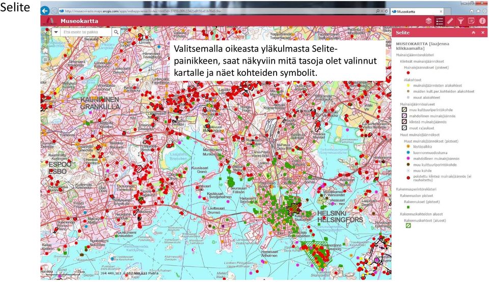 saat näkyviin mitä tasoja olet