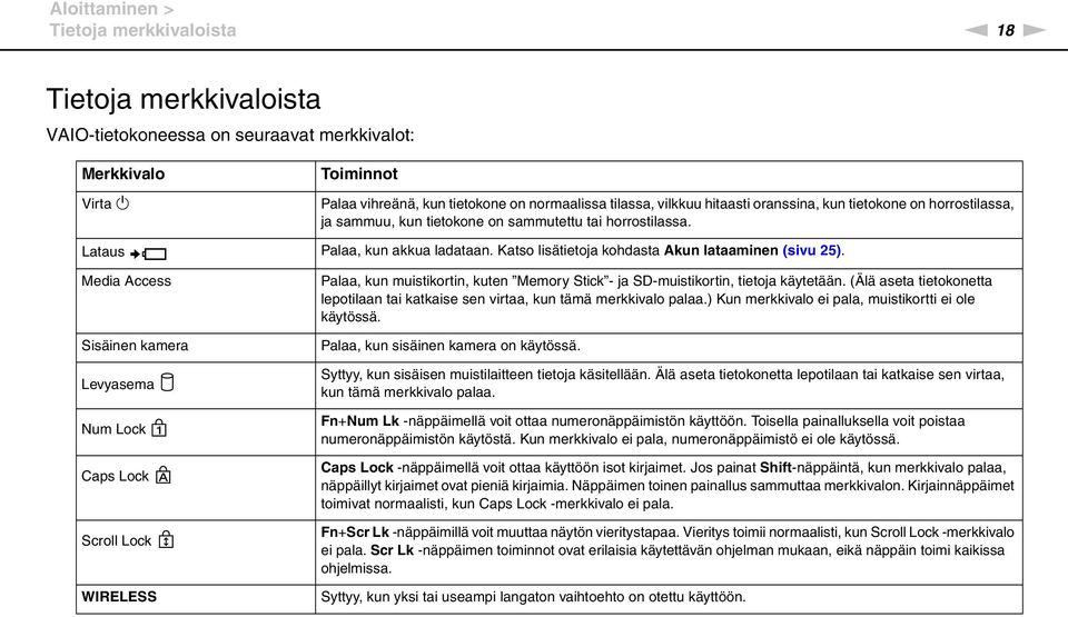 Katso lisätietoja kohdasta Akun lataaminen (sivu 25).