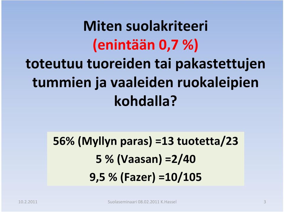 ruokaleipien kohdalla?