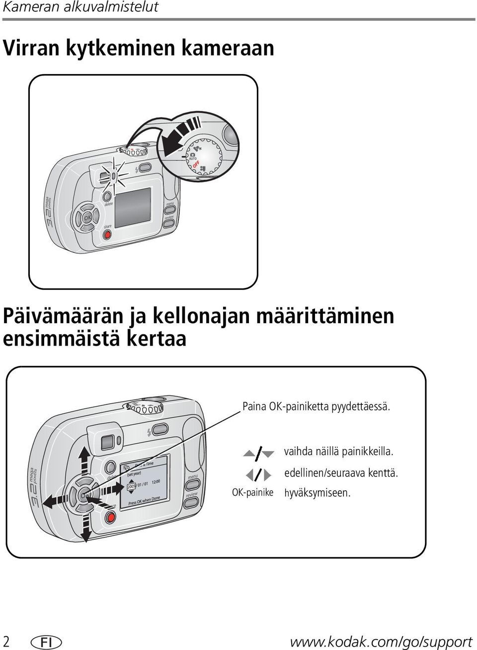 OK-painiketta pyydettäessä.