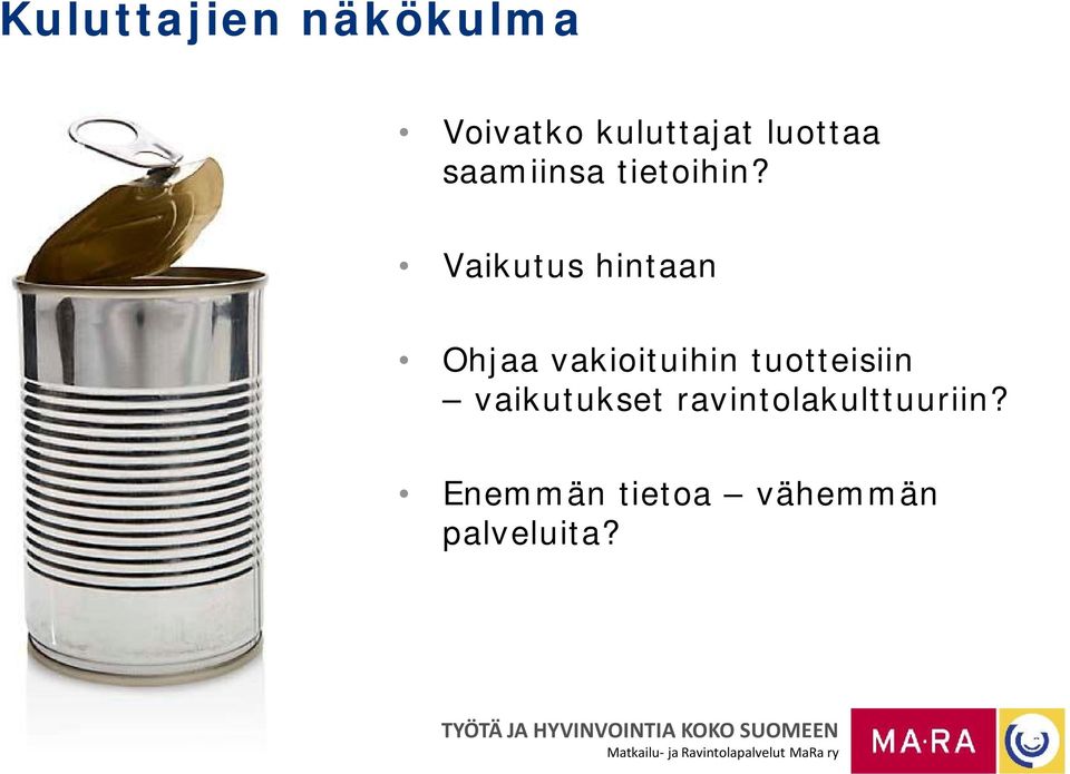 Vaikutus hintaan Ohjaa vakioituihin