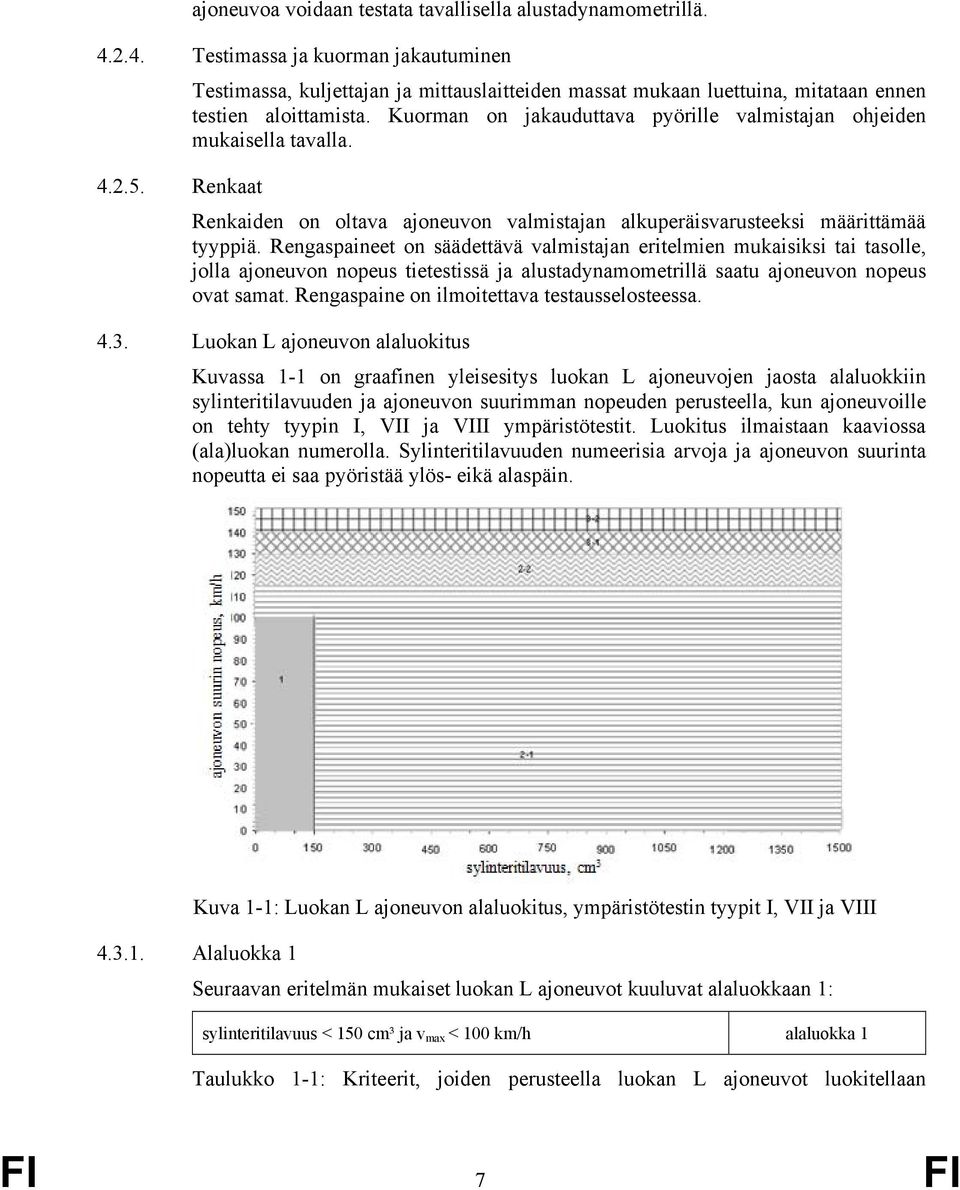 Kuorman on jakauduttava pyörille valmistajan ohjeiden mukaisella tavalla. 4.2.5. Renkaat Renkaiden on oltava ajoneuvon valmistajan alkuperäisvarusteeksi määrittämää tyyppiä.