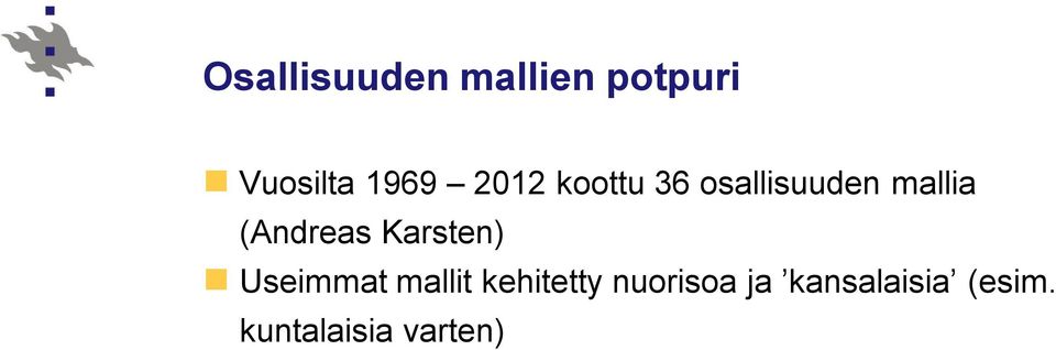 (Andreas Karsten) Useimmat mallit