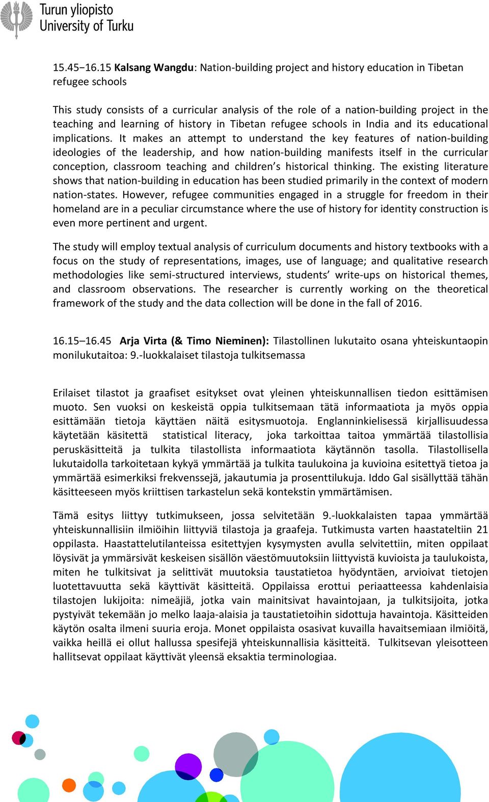 learning of history in Tibetan refugee schools in India and its educational implications.
