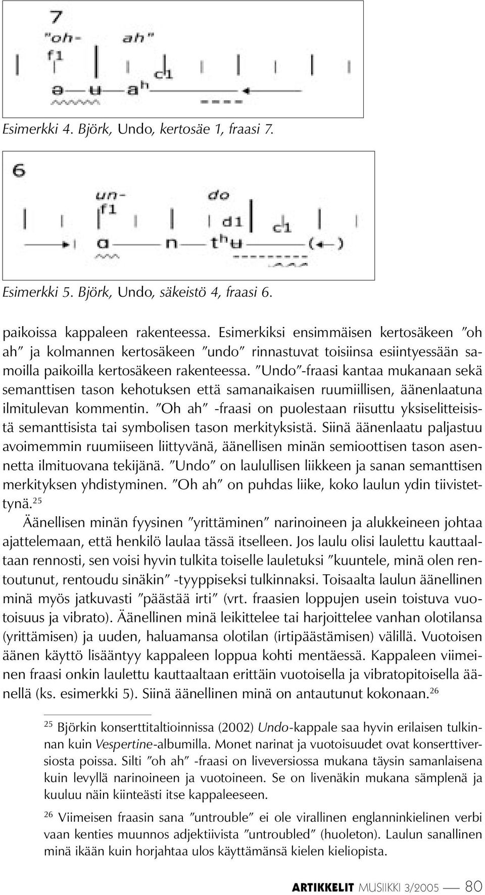 Undo -fraasi kantaa mukanaan sekä semanttisen tason kehotuksen että samanaikaisen ruumiillisen, äänenlaatuna ilmitulevan kommentin.