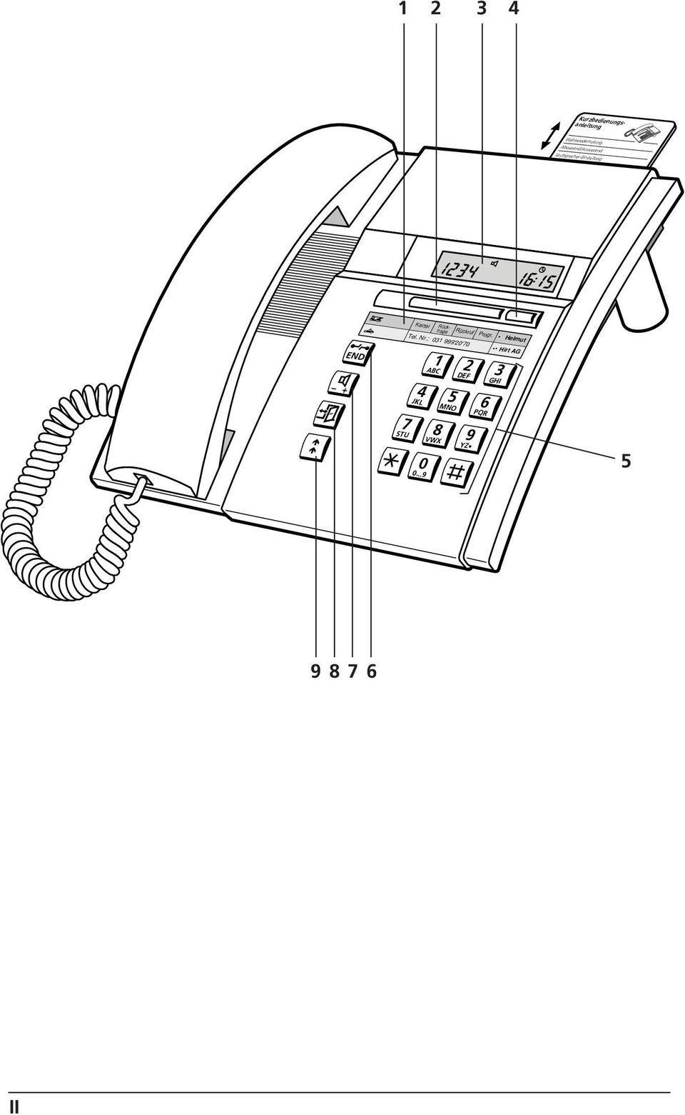 Rückruf Progr. Tel. Nr.: 031 999'20'70 Hirt AG 4 JKL 0 0.