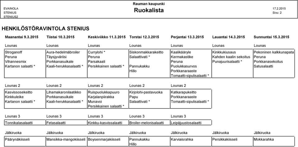 2015 Keskiviikko 11.3.