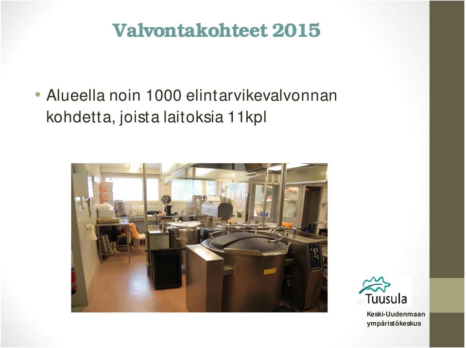 kohdetta, joista laitoksia