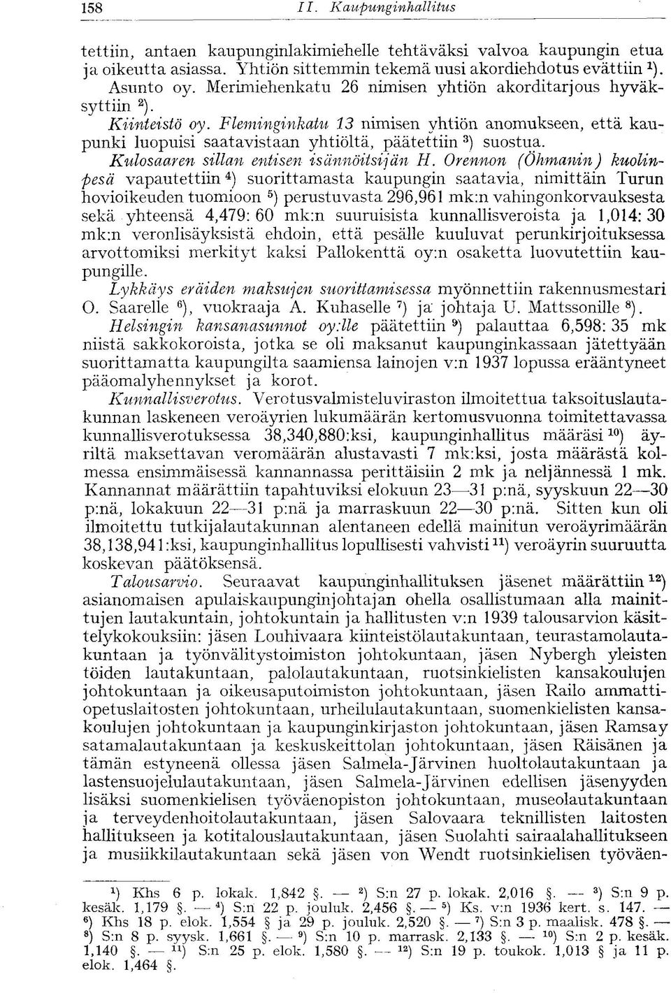 Kulosaaren sillan entisen isännöitsijän H.