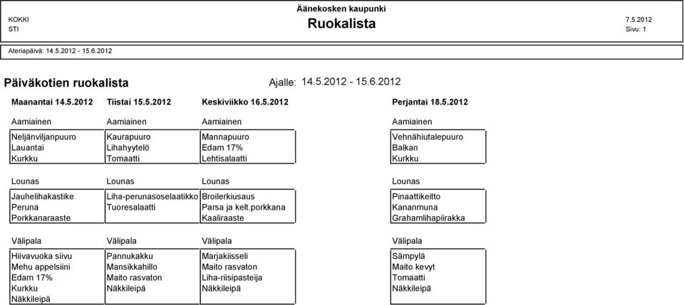 6.2012 Maanantai 14.5.