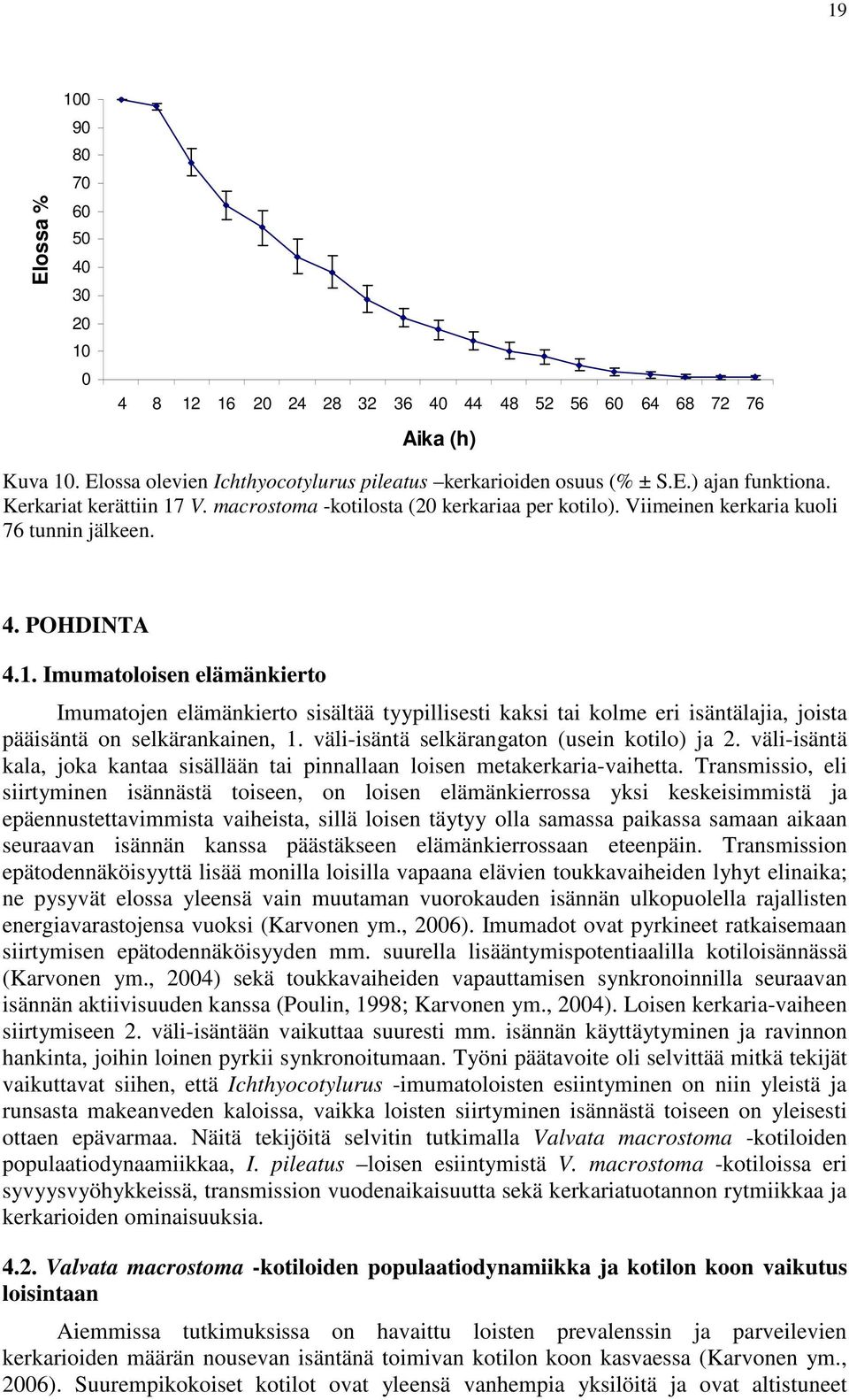 väli-isäntä selkärangaton (usein kotilo) ja 2. väli-isäntä kala, joka kantaa sisällään tai pinnallaan loisen metakerkaria-vaihetta.