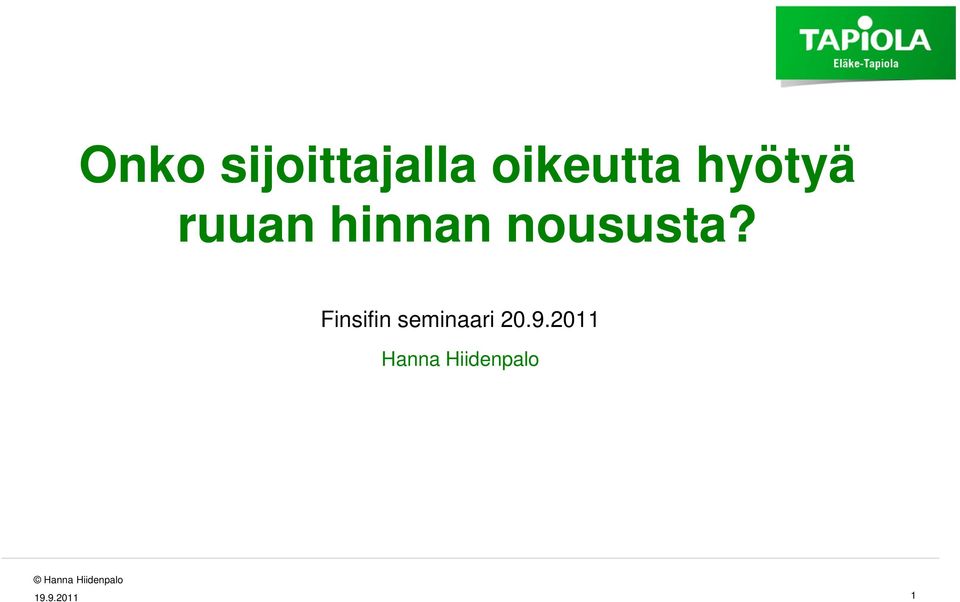 Finsifin seminaari 20.9.