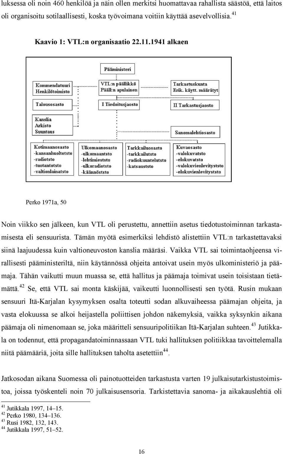 Tämän myötä esimerkiksi lehdistö alistettiin VTL:n tarkastettavaksi siinä laajuudessa kuin valtioneuvoston kanslia määräsi.