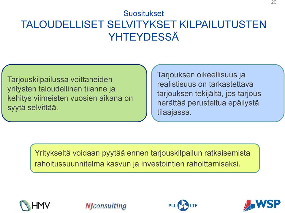 Tarjouksen oikeellisuus ja realistisuus on tarkastettava tarjouksen tekijältä, jos tarjous herättää perusteltua