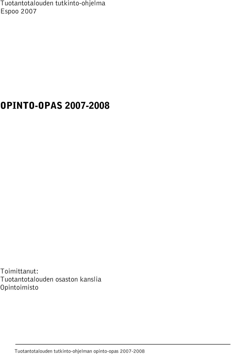 OPINTO-OPAS 2007-2008